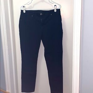 1822 Denim dark wash skinny ankle mid-rise jeans